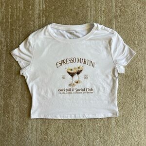 SHEIN White Espresso Martini Tee